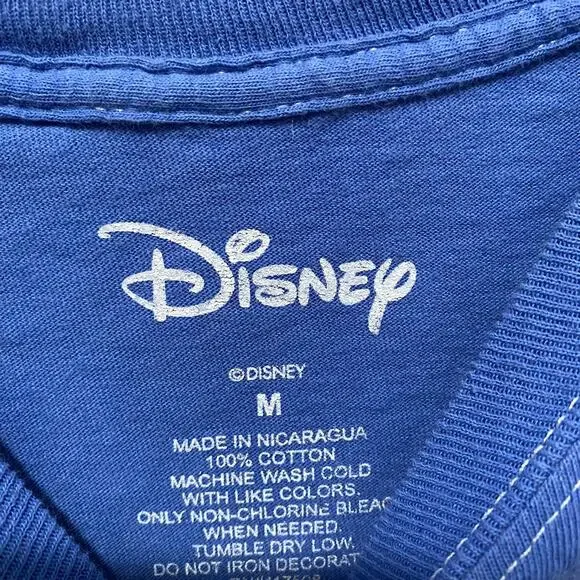 DISNEY Stitch Long Sleeve Tee SIZE MEDIUM Blue Graphic T-Shirt Lilo & Stitch - Picture 4 of 9